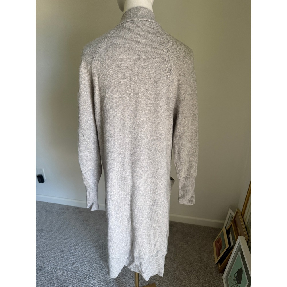 The Cashmere Project Gray 100% Cashmere Long Open Front Cardigan Small S - Picture 6 of 9